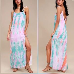 Lulus Watercolor Maxi Dress